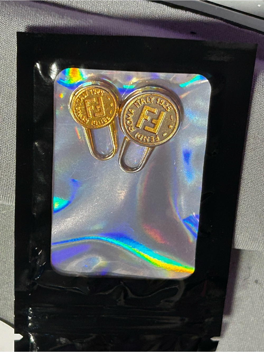 Gold Bag Pulls Pair - Gold Color